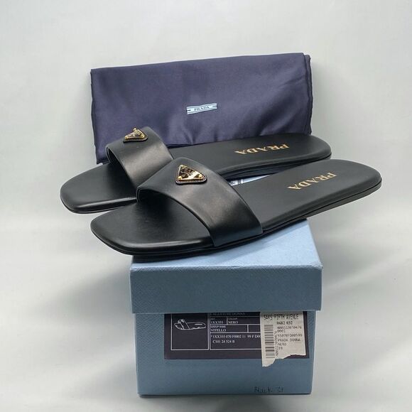 Prada Triangle Logo Slide Sandal size 39 - Picture 9 of 12